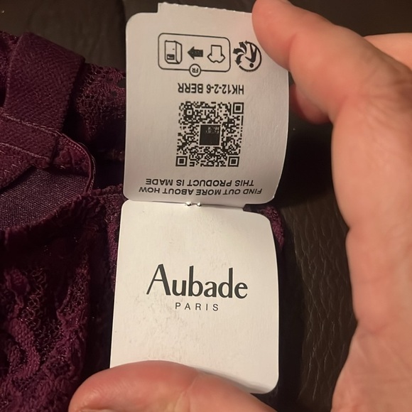 Aubade Paris Comfort Underwire Triangle Lace Bra Adjustable Lightly Lined Sz 30 - Picture 9 of 12